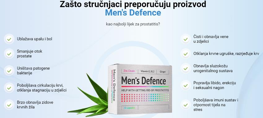 Men`S Defense najbolji tretman za prostatu, prospekt, sastojci, Hrvatska